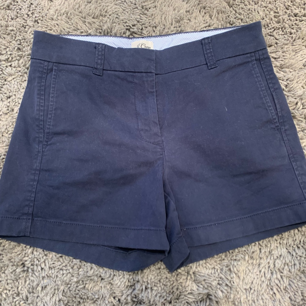 J. Crew Navy Flat Front Chino Shorts